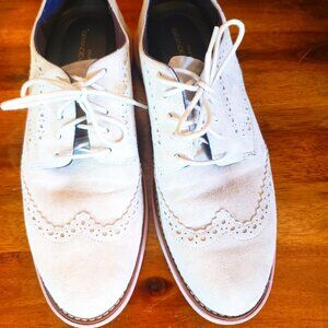 Cole Haan Grandevolution Shortwing Oxford Ladies 8 Light Tan Suede